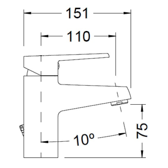 4elementsСмеситель для умывальника Genebre Kelogik Cold Start, изображение 2