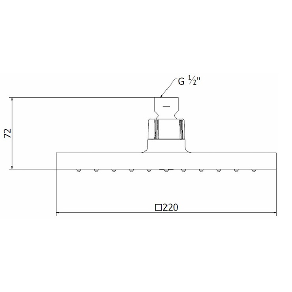 4elementsЛейка для душа Шарко 22 см Genebre Kenjo, изображение 2