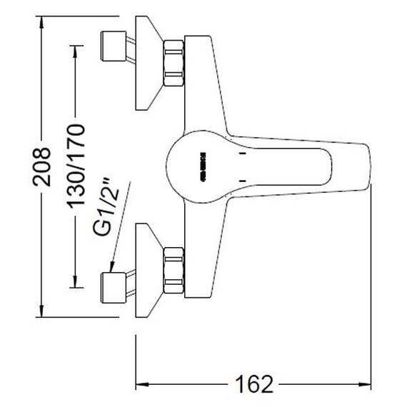 Смеситель для ванны с душем Genebre Klip, изображение 2