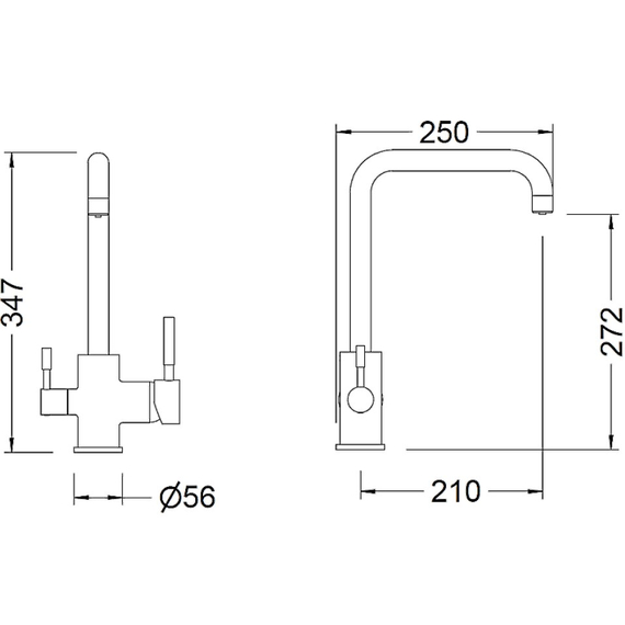 Смеситель для кухни с подключением к фильтру обратного осмоса Genebre Osmosis, изображение 4