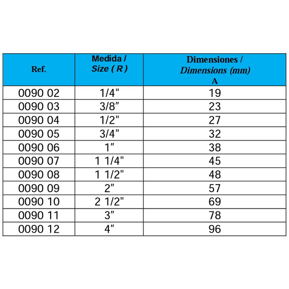 Отвод нержавейка 1/2 FF Genebre, изображение 2