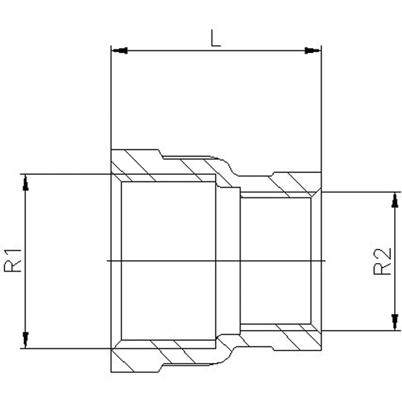 Муфта нержавейка (редукция)  1/2*3/8 FF Genebre, изображение 3