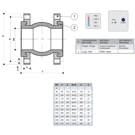 4elementsМуфтовый резиновый компенсатор DN150 IVR, изображение 2