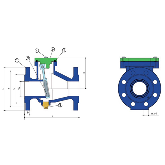 4elementsОбратный клапан (чугун) DN65 IVR, изображение 3