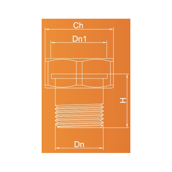 4elementsПереходник с накидной гайкой 3/4M х 1F OR, изображение 3