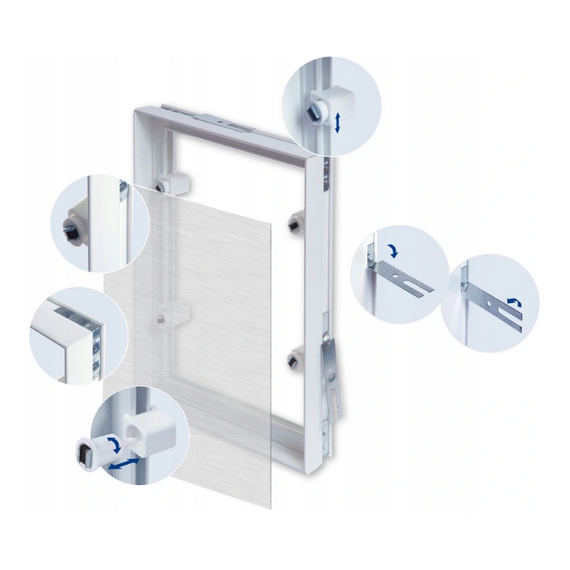 Магнитный люк под плитку скрытого типа 15х20 Awenta, изображение 2