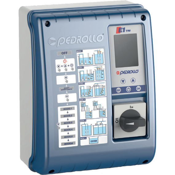 Пульт управления трехфазный E1-TRI/1 (400V, 18A) Pedrollo