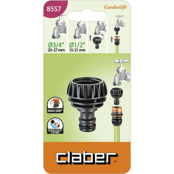 4elementsNonector la imbinare rapida 1/2"- 3/4"(filet interior) Claber, изображение 2