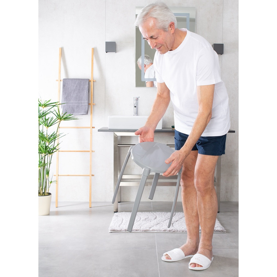 4elementsТабурет для ванной Max серый алюминий, изображение 2