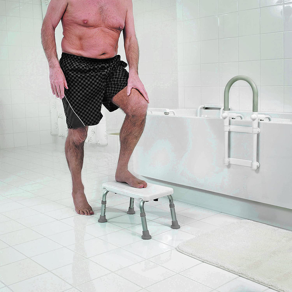 Подставка для ног Sam белая с регулировкой по высоте алюминиевая, изображение 7