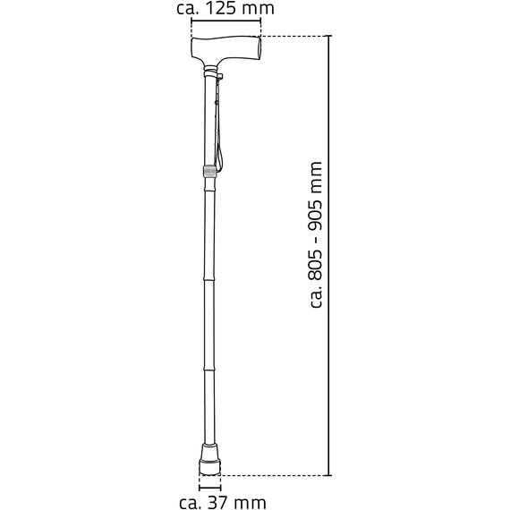 4elementsТрость складная Ally черная алюминий полипропилен, изображение 3
