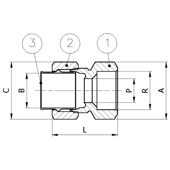 4elementsСоединительный фитинг F DN20 x 3/4" Genebre, изображение 2