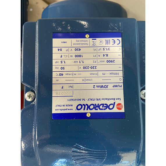 4elementsСамовсасывающий насос Pedrollo JDWm 2/30-4 1,1 kW, изображение 5