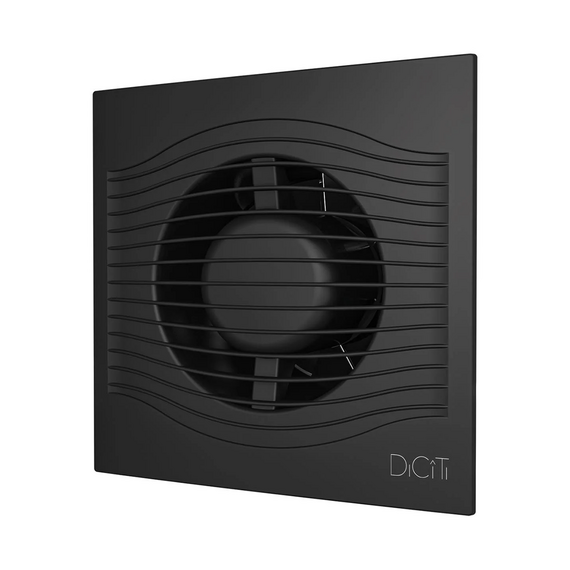Дизайнерский вытяжной вентилятор с обратным клапаном Diciti SLIM 4C D100 Matt Black