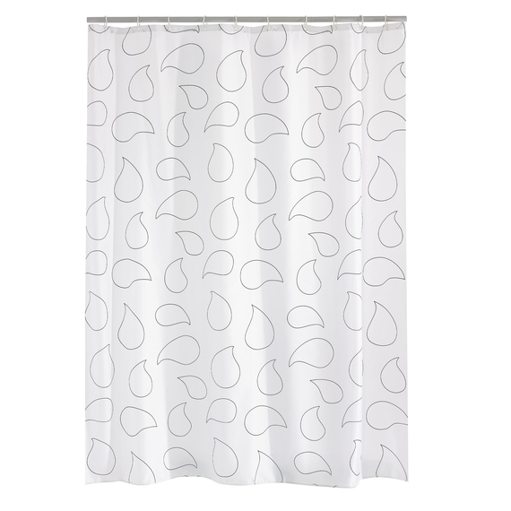 4elementsPerdeau de dus textil Gota neagra 180x200 mm