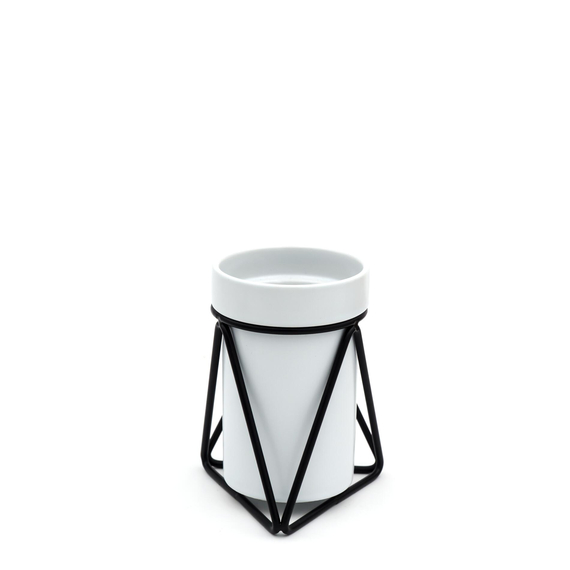 4elementsPahar Mila, alb-negru, ceramică/ABS Ridder