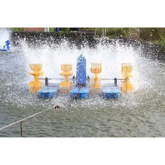 Колесный 4-х лопастный аэратор для водоема HT-Y-1.5 380V 1.5kW KUBBER, изображение 3