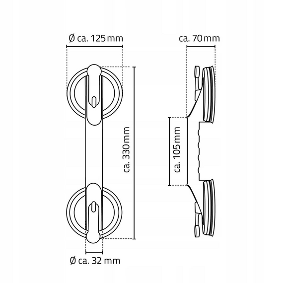 Поручень на присосках Jim S хром ABS-пластик, изображение 5