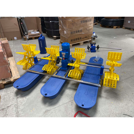 4elementsAerator cu roti, 4 pale, pentru iaz HT-SY-1.5, 48V DC, 220V 1.1kW KUBBER  , изображение 8