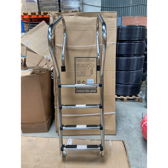 Лестница из нержавеющей стали для бассейна с 4 ступенями KUBBER FC-204B, 1,1 мм, изображение 2