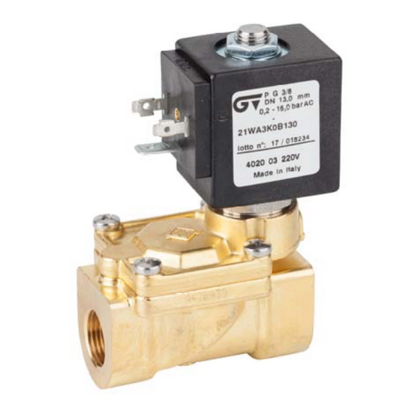 Соленоидный клапан непрямого действия 3/4" 220V Н.О. Genebre