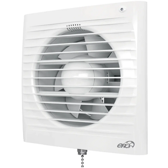 Осевой вытяжной вентилятор с сеткой и шнурком VentEurope CLASSIC 125 PS White