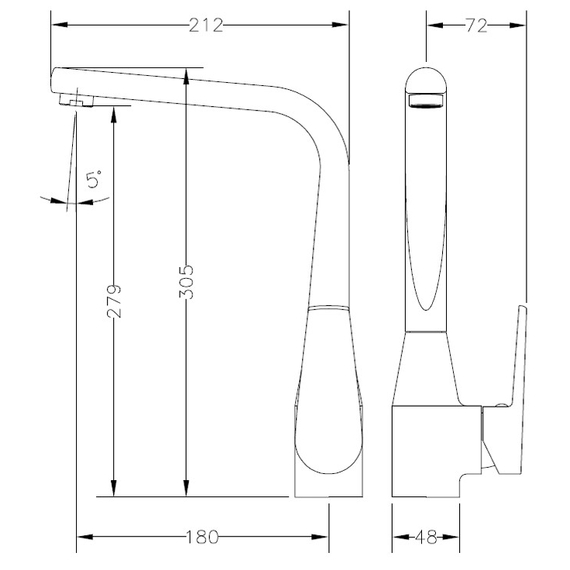 Смеситель для кухни Genebre Kelogik (Cold Start), изображение 2