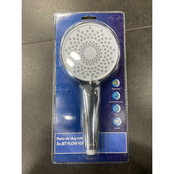 Лейка для душа круглая 3xJET FLOW KUBBER, изображение 2