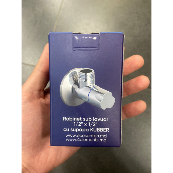 4elementsКран 1/2"x1/2'' (подводной) с обр. клапаном KUBBER, изображение 3