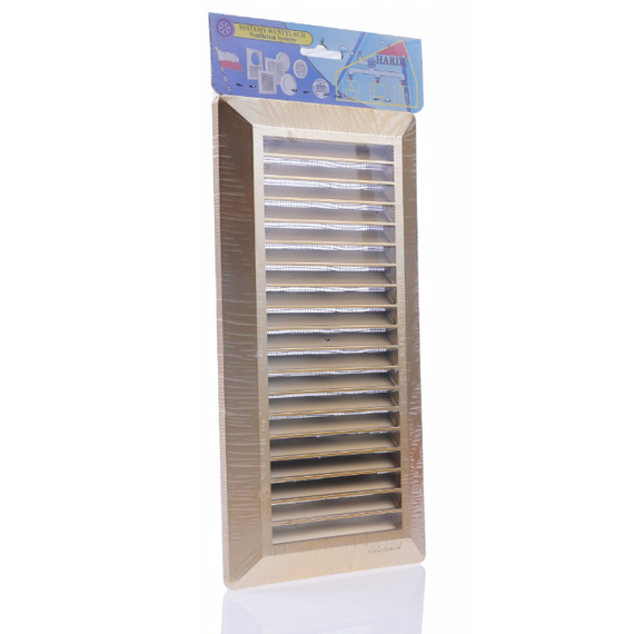 Вытяжная вентиляционная решетка откидная с сеткой Hardi 02303 11х27 Gold, изображение 4