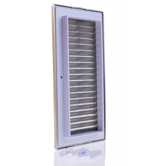 Вытяжная вентиляционная решетка откидная с сеткой Hardi 02303 11х27 Gold, изображение 5