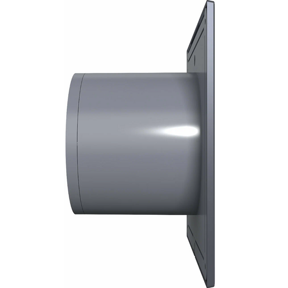 Дизайнерский вытяжной вентилятор с обратным клапаном VentEurope ELEGIA 100 BD Dark Gray Metal D100, изображение 3