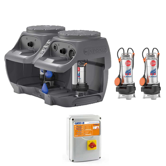 4elementsКанализационная установка с баком на 250 л SAR 250 TRITUSm 1.5 kW Pedrollo, изображение 2