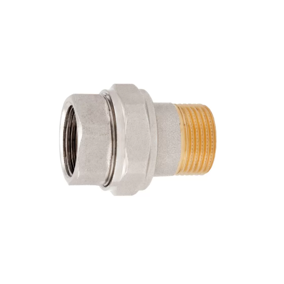 Никелированная американка 3/4"×3/4" MF, плоское уплотнение Bugatti