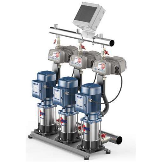 Насосная Инверторная станция из 3-х вертикальных насосов Pedrollo GP3W - MK 5/7 3×1,5 кВт