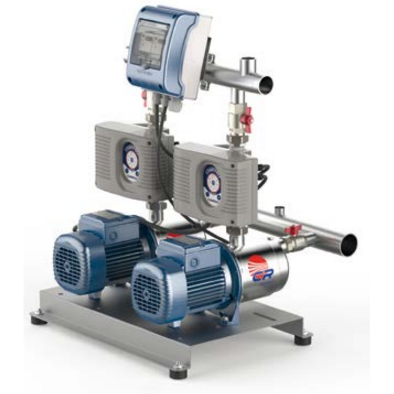 Насосная Инверторная станция из 2-х многоступенчатых насосов Pedrollo GP2W - 5CR 80 2×0,75 кВт