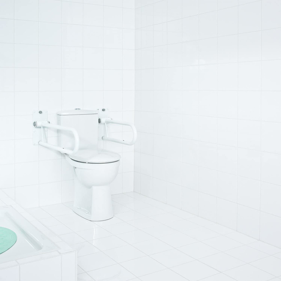 Поручень для доступа к туалету Tim 76 см белый сталь, изображение 4