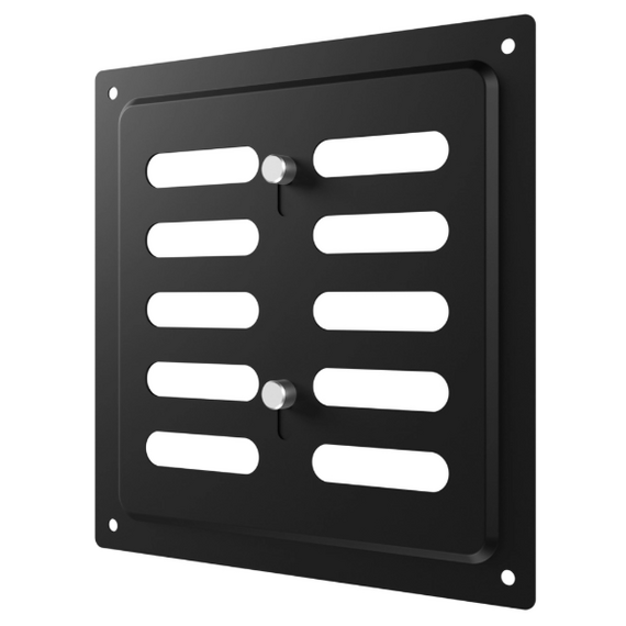 Решетка MER Black регулируемая 15x15 оцинкованная сталь Promistral