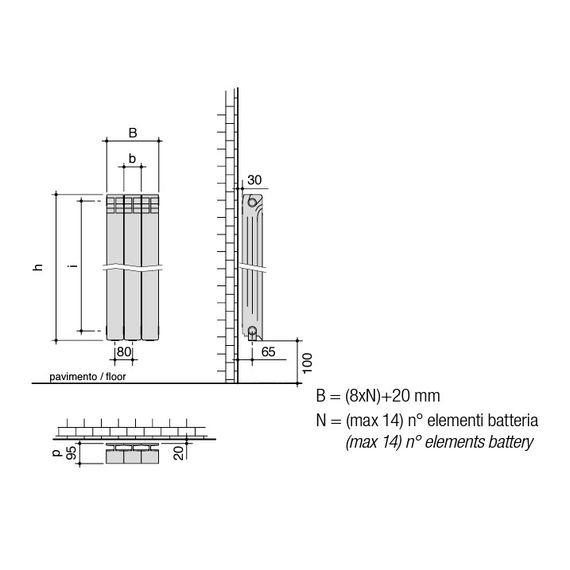 Алюминиевый радиатор Radiatori 2000 Helyos EVO 500/100, изображение 10
