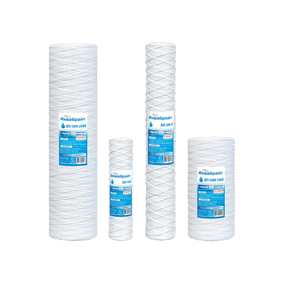 4elementsКартридж полипропилен нить Big Blue 10'', 20 mcr для очистки воды, Aquabright, изображение 3