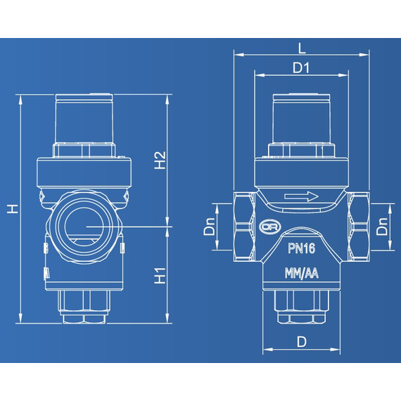 Редуктор давления поршневого типа SABO PN16 1/2" OR, изображение 4