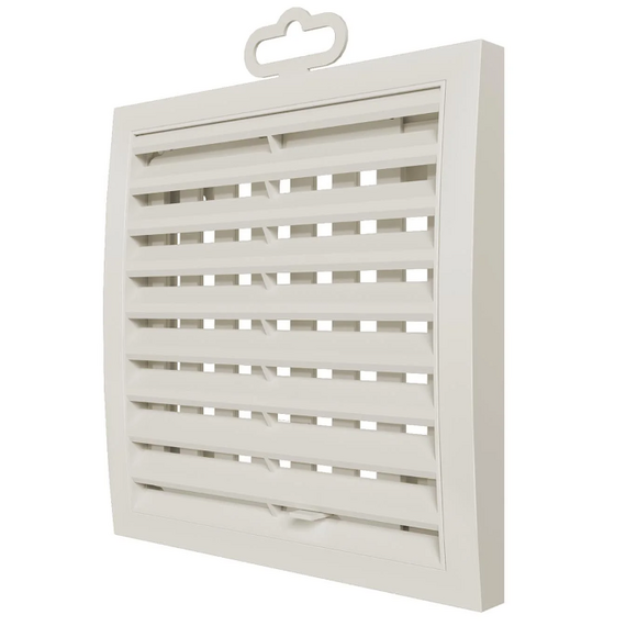 4elementsРегулируемая вытяжная вентиляционная решетка Mistral 15х15 Ivory