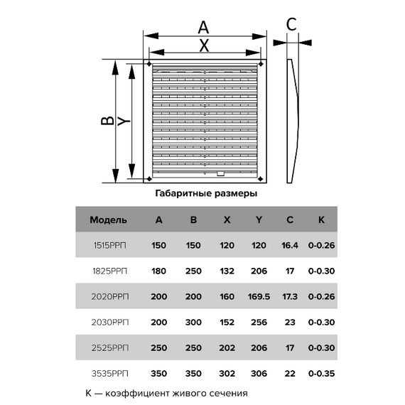 4elementsРегулируемая вытяжная вентиляционная решетка Mistral 15х15 Ivory, изображение 5