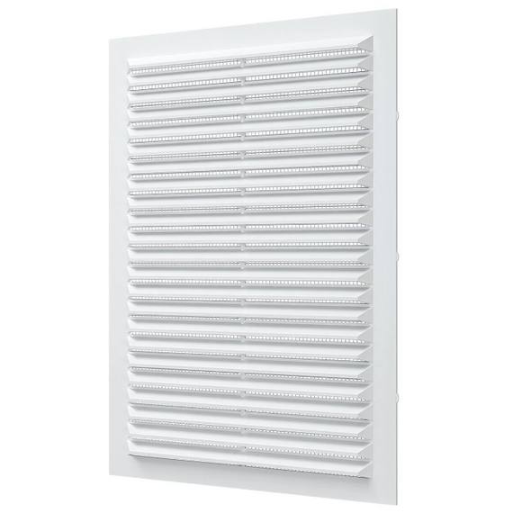 4elementsВытяжная вентиляционная решетка с сеткой из АБС-пластика Mistral 17х24 White
