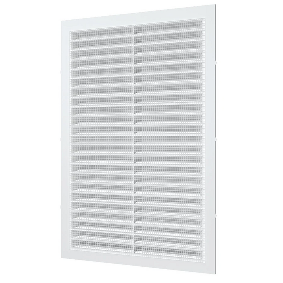 4elementsВытяжная вентиляционная решетка с сеткой из АБС-пластика Mistral 17х24 White, изображение 4