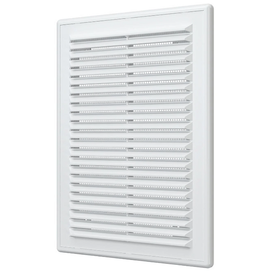 Вытяжная вентиляционная решетка с сеткой и рамкой Mistral 18х25 White