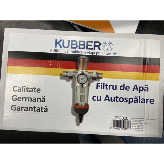 4elementsФильтр самопромывной для воды с регулятором KUBBER 3/4' SS8010, изображение 2