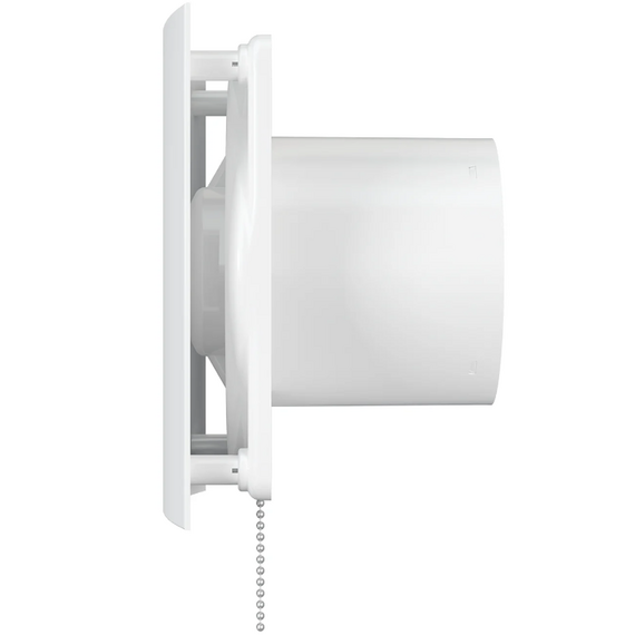 4elementsОсевой вытяжной вентилятор с обратным клапаном и выключателем ERA Quadro 4C-02 D100 White, изображение 3