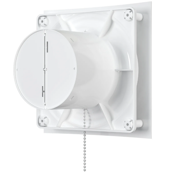 4elementsОсевой вытяжной вентилятор с обратным клапаном и выключателем ERA Quadro 4C-02 D100 White, изображение 4