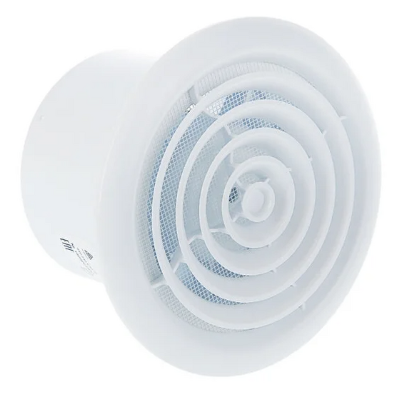 4elementsОсевой вытяжной потолочный вентилятор с сеткой Auramax RF 5S D125 White, изображение 3